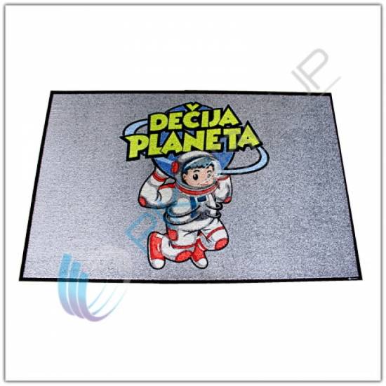 Logo Washable štampani otirač Dečija planeta