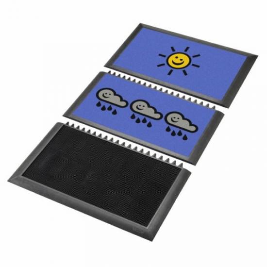 Prikaz razdvojenog korita za tečnost i dve tekstilne puzzle jedinice za sušenje sa štampom
