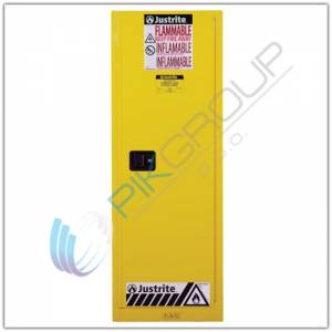Sigurnosni ormari Slimline za zapaljive tečnosti - dva žuta ormara