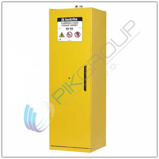 Sigurnosni ormari sa 90-minutnom vatrootpornošću - Uski žuti model sa policama