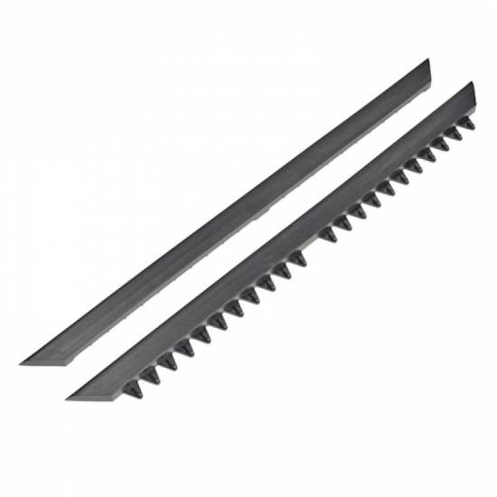 Prikaz muske i zenske gumene ivice dimenzija 6x100 cm za masivni industrijski otirac Master Flex 23mm