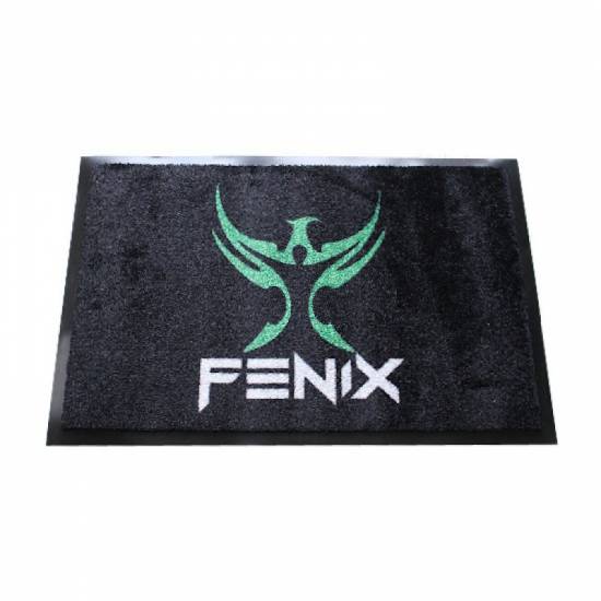 Premium otirac sa natpisom i logom preduzeca Fenix
