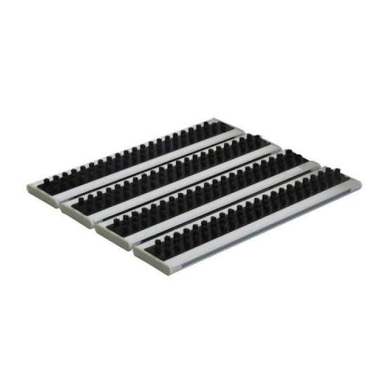 Ugradni aluminijumski otirac sa ispunom od najlonskih cetkica ukupne visine 14mm