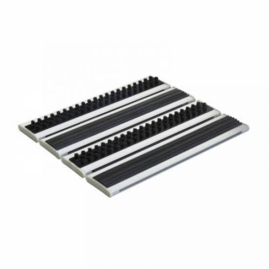 Ugradni aluminijumski otirac 12mm sa kombinovanom ispunom guma i cetka