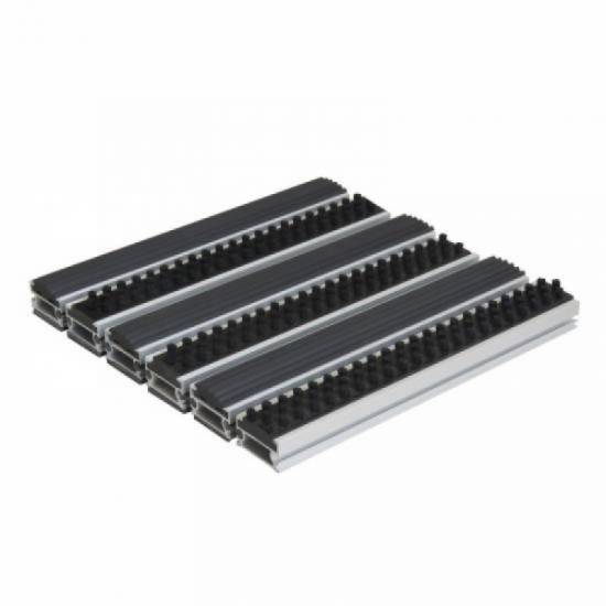 Masivni ugradni aluminijumski otirac 22mm sa kombinovanom ispunom guma i cetka