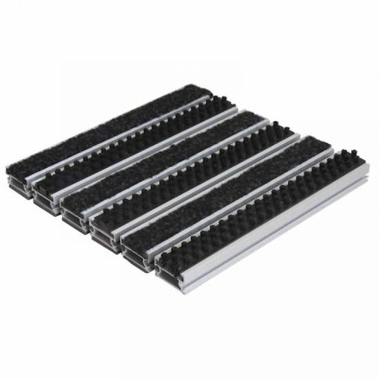 Masivni ugradni aluminijumski otirac 22mm sa kombinovanom ispunom cetka i tekstil
