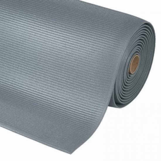 Kompletna industrijska rolna sive rebraste podloge protiv umora Dyna Shield Crossrib Sof Tred