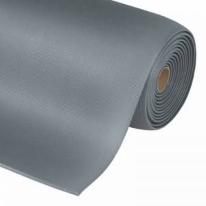 Kompletna industrijska rolna sive vertikalno rebraste podloge protiv umora Dyna Shield Gripper