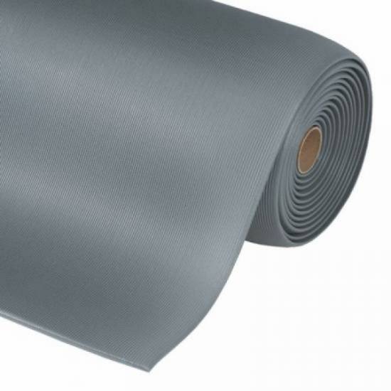 Kompletna industrijska rolna sive vertikalno rebraste podloge protiv umora Dyna Shield Gripper