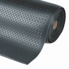 Kompletna industrijska rolna jednobojne crne podloge protiv umora Dyna Shield Diamond Sof Tred