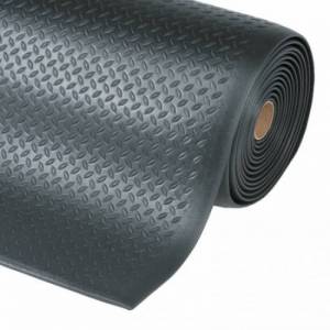 Kompletna industrijska rolna jednobojne crne podloge protiv umora Dyna Shield Diamond Sof Tred