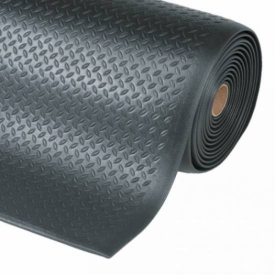 Kompletna industrijska rolna jednobojne crne podloge protiv umora Dyna Shield Diamond Sof Tred