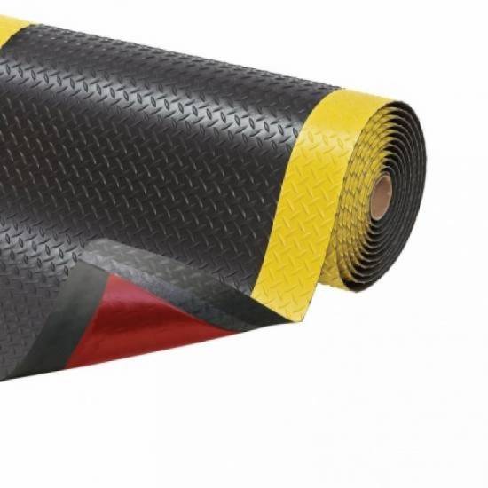 Kompletna industrijska rolna heavy duty podloge protiv umora Cushion Trax u crno zutoj boji