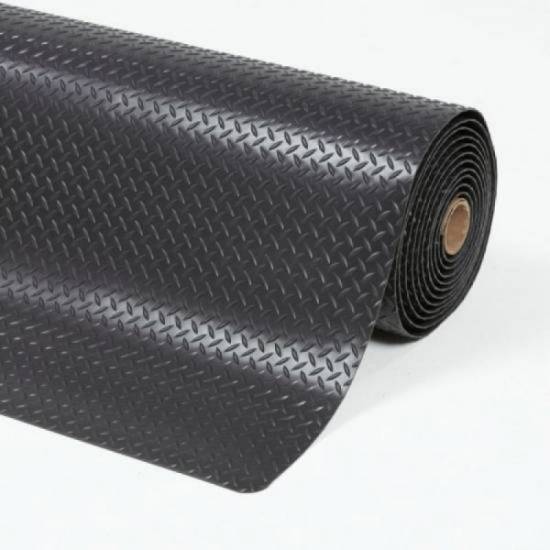 Kompletna industrijska rolna heavy duty podloge protiv umora Cushion Trax u jednobojnoj crnoj boji