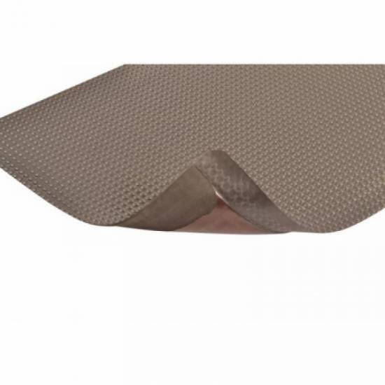Tehnicki prikaz gornjeg crnog mehurastog PVC sloja i crvene protivklizne industrijske baze