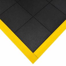 Gumena modularna puzzle ploca Serija M debljine 17mm sa zutom bezbednosnom ivicom