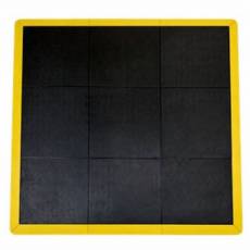 Gumena modularna puzzle ploca Serija M debljine 17mm sa zutom bezbednosnom ivicom
