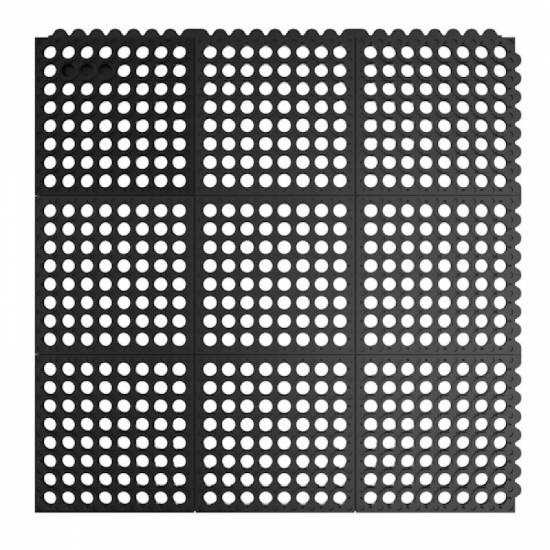 Direktan pogled odozgo na otvorenu sactastu strukturu drenazne gume dimenzija 91x91 cm