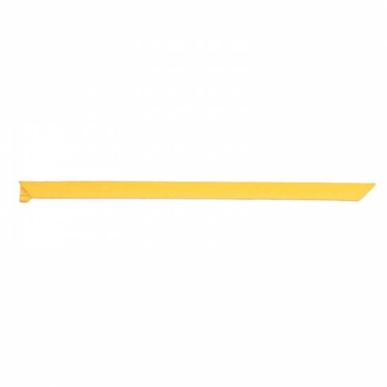 Ugaoni prostorni prikaz zute zenske ivice dimenzija 5x91 cm pod kosim nagibom