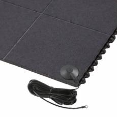 Modularna antistatička podloga Cushion Ease Solid ESD od prirodne gume sa montiranim žutim sigurnosnim ivicama