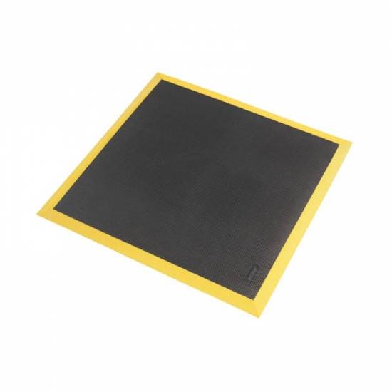 Modularni gumeni modul Slabmat 91x91cm sa kompletno montiranim žutim bezbednosnim ivicama