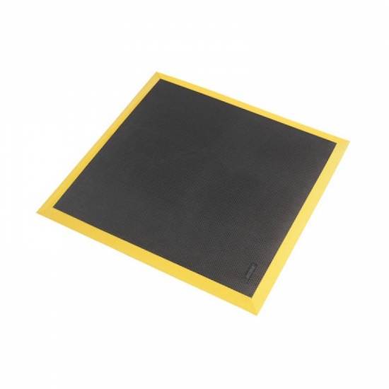 Modularni gumeni modul Slabmat 91x91cm sa kompletno montiranim žutim bezbednosnim ivicama