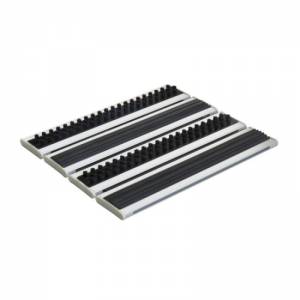 Aluminijumski otirač ugradni, ispuna guma-četka, profil 12mm