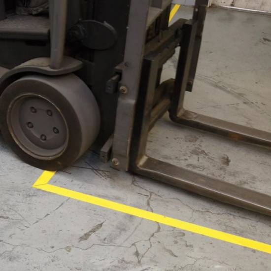 industrijske trake za obeležavanje poda, linija, žuta boja Industrijske trake za obeležavanje, u obliku linije, jednobojne, žuta boja