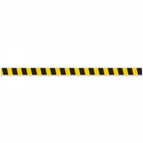 Polimer traka za pod, u obliku linije, dvobojna, crno-žuta boja