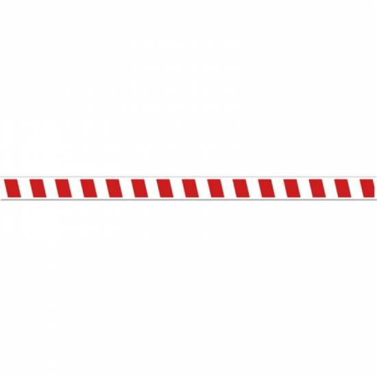 Polimer traka za pod, u obliku linije, dvobojna, crveno-bela boja