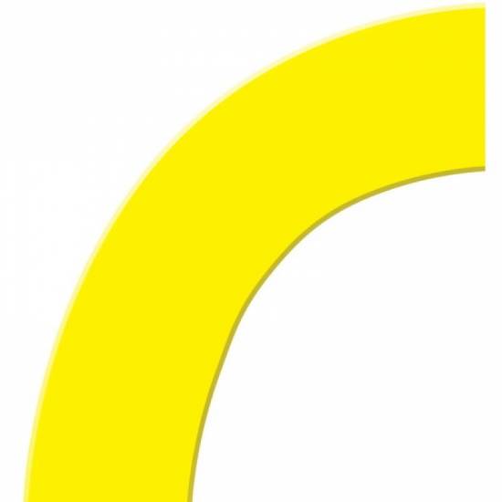 Polimer traka za podove u obliku krug-ugla, boja žuta