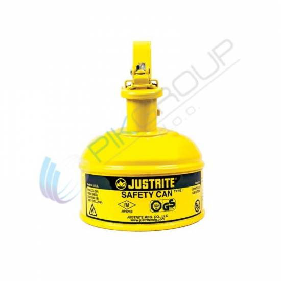 Sigurnosni kanister Justrite Tip 1 žuti 0.5L Žuti sigurnosni kanister Justrite Tip 1 - 0.5 litara