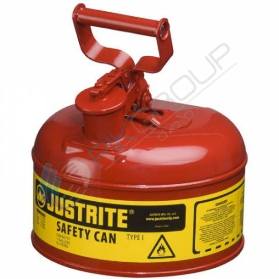 Justrite Tip 1 crveni metalni sigurnosni kanister Justrite Tip 1 sa ovalnim rukohvatom 