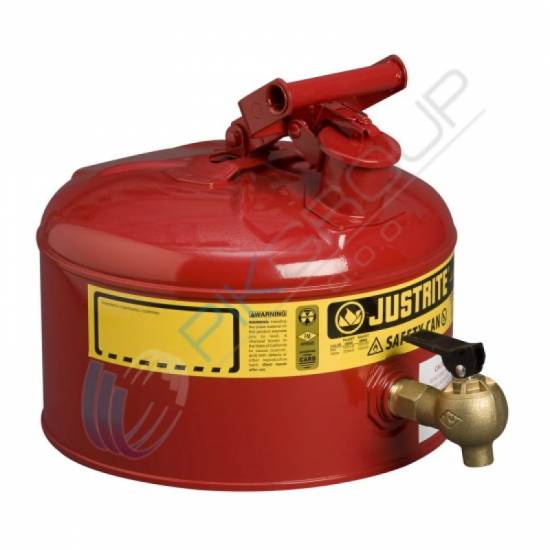 Justrite sa slavinom za doziranje crveni sigurnosni kanister manje zapremine- 9.5l Justrite sa slavinom za doziranje manji crveni sigurnosni kanister - 9.5l