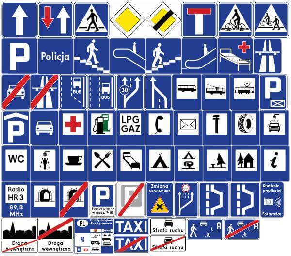 Informativni saobraćajni znakovi koji obaveštavaju vozače o pravcu i objektima na putu